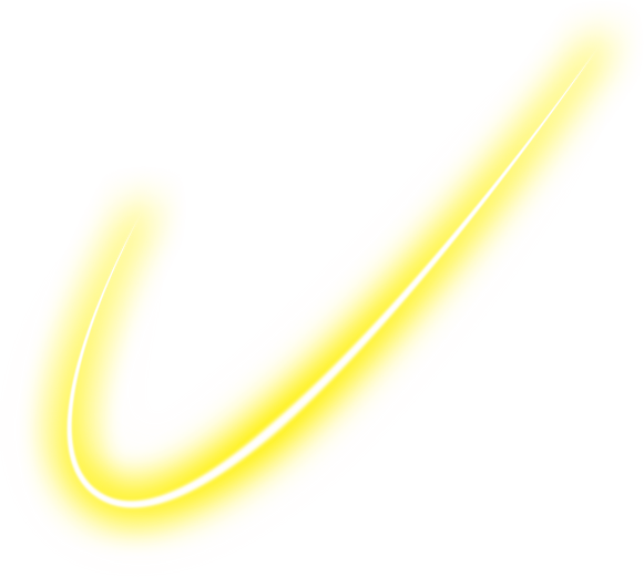 Glowing Yellow Neon Curve Line